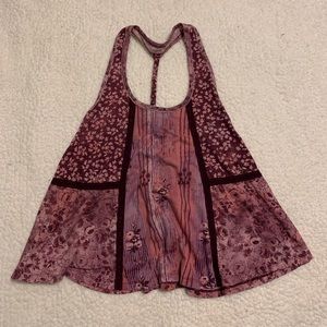 Floral tanks with braided backs